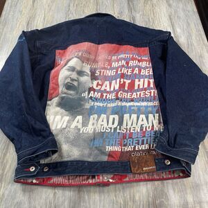 Vintage Platinum Fubu Muhammad Ali Jean Jacket
